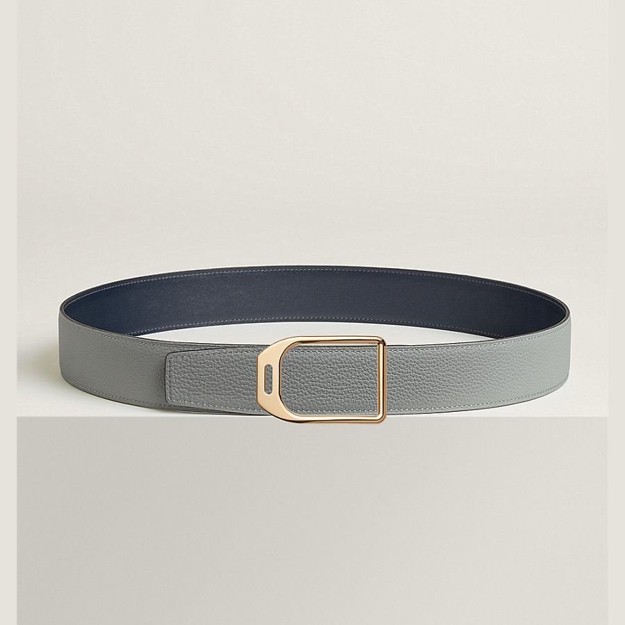 Jockey belt buckle & Reversible leather strap 38 mm