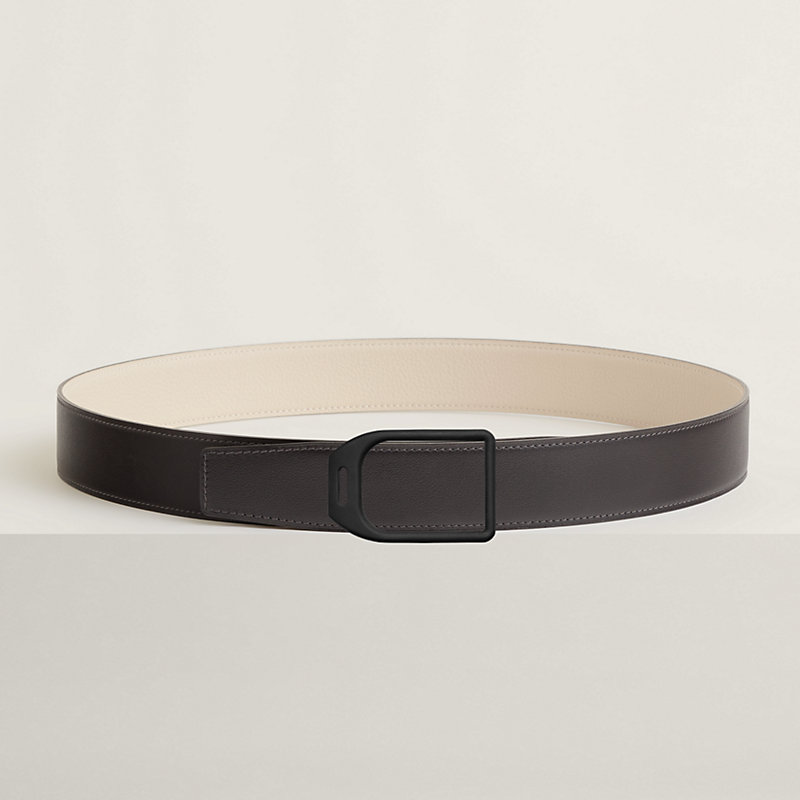 Jockey belt buckle & Reversible leather strap 38 mm
