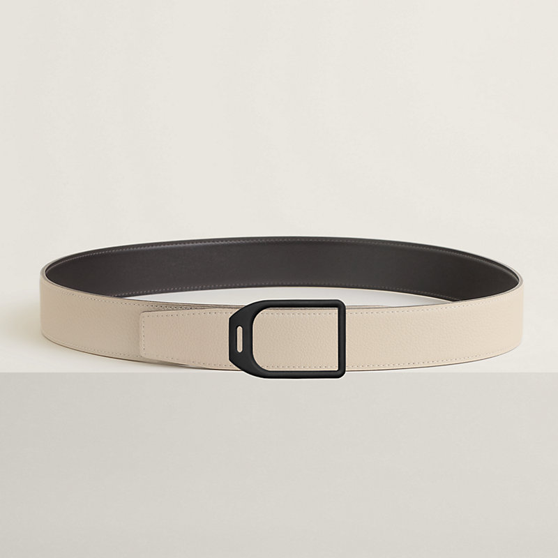 Jockey belt buckle & Reversible leather strap 38 mm