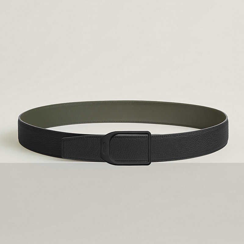 Jockey belt buckle & Reversible leather strap 38 mm