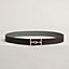 Jumbo belt buckle & Reversible leather strap 32 mm, view 1 of 3