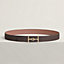 Jumbo belt buckle & Reversible leather strap 32 mm, view 2 of 3