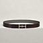 Jumbo belt buckle & Reversible leather strap 32 mm, view 1 of 3