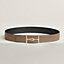 Jumbo belt buckle & Reversible leather strap 38 mm, View: , view 1 of 3