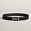 Jumbo belt buckle & Reversible leather strap 38 mm, view 1 of 3