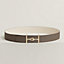Jumbo belt buckle & Reversible leather strap 38 mm, view 1 of 3