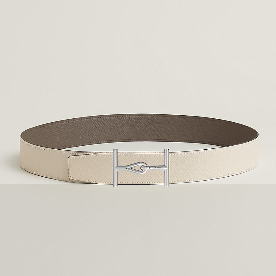 Jumbo belt buckle & Reversible leather strap 38 mm