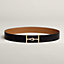 Jumbo belt buckle & Reversible leather strap 38 mm, view 1 of 3