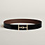 Jumbo belt buckle & Reversible leather strap 38 mm, view 1 of 3