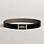 Jumbo belt buckle & Reversible leather strap 38 mm, view 1 of 3