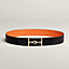 Jumbo belt buckle & Reversible leather strap 38 mm, view 1 of 3