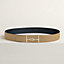 Jumbo belt buckle & Reversible leather strap 38 mm, view 2 of 3