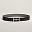 Jumbo belt buckle & Reversible leather strap 38 mm, view 1 of 3