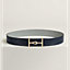 Jumbo belt buckle & Reversible leather strap 38 mm, view 1 of 3