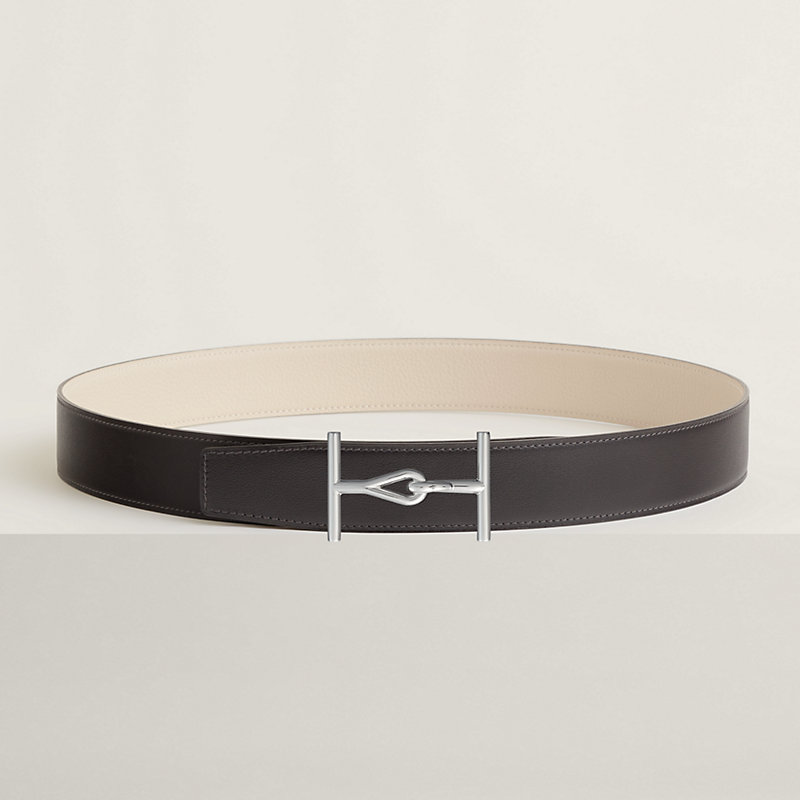 Jumbo belt buckle & Reversible leather strap 38 mm