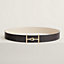 Jumbo belt buckle & Reversible leather strap 38 mm, view 1 of 3