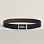 Jumbo belt buckle & Reversible leather strap 38 mm, view 1 of 3