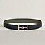 Jumbo belt buckle & Reversible leather strap 38 mm, view 2 of 3