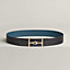 Jumbo belt buckle & Reversible leather strap 38 mm, view 1 of 3
