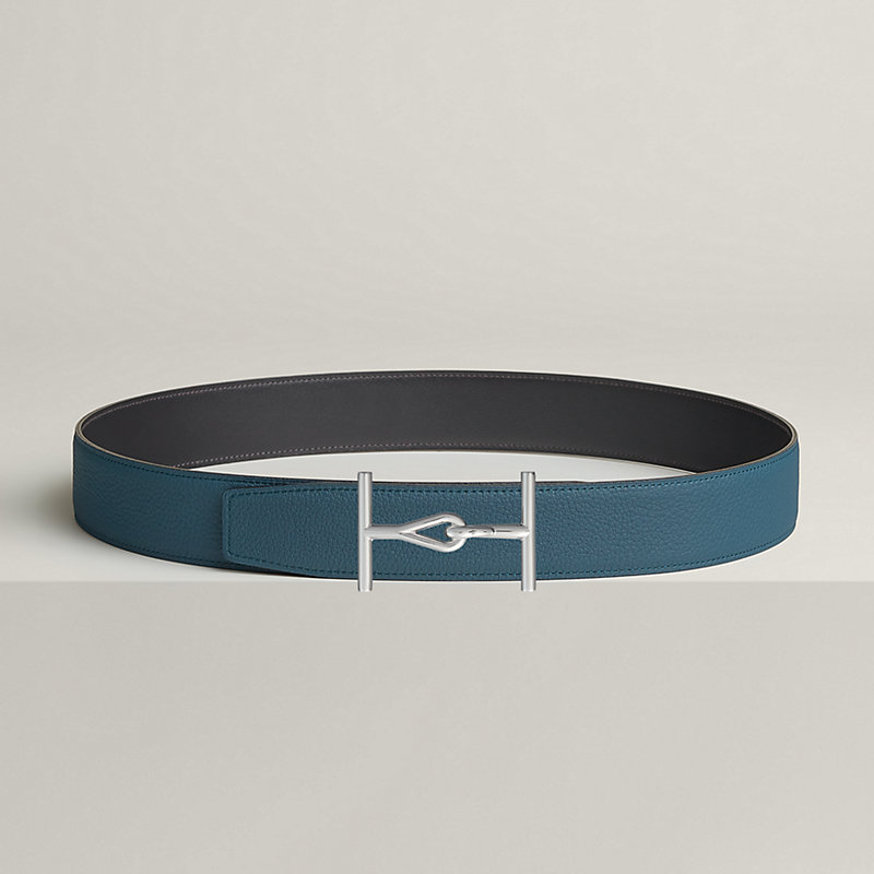 Jumbo belt buckle & Reversible leather strap 38 mm