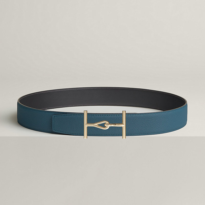 Jumbo belt buckle & Reversible leather strap 38 mm