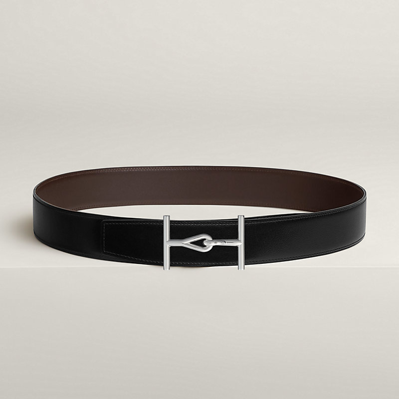 Jumbo belt buckle & Reversible leather strap 38 mm
