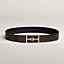 Jumbo belt buckle & Reversible leather strap 38 mm, view 2 of 3