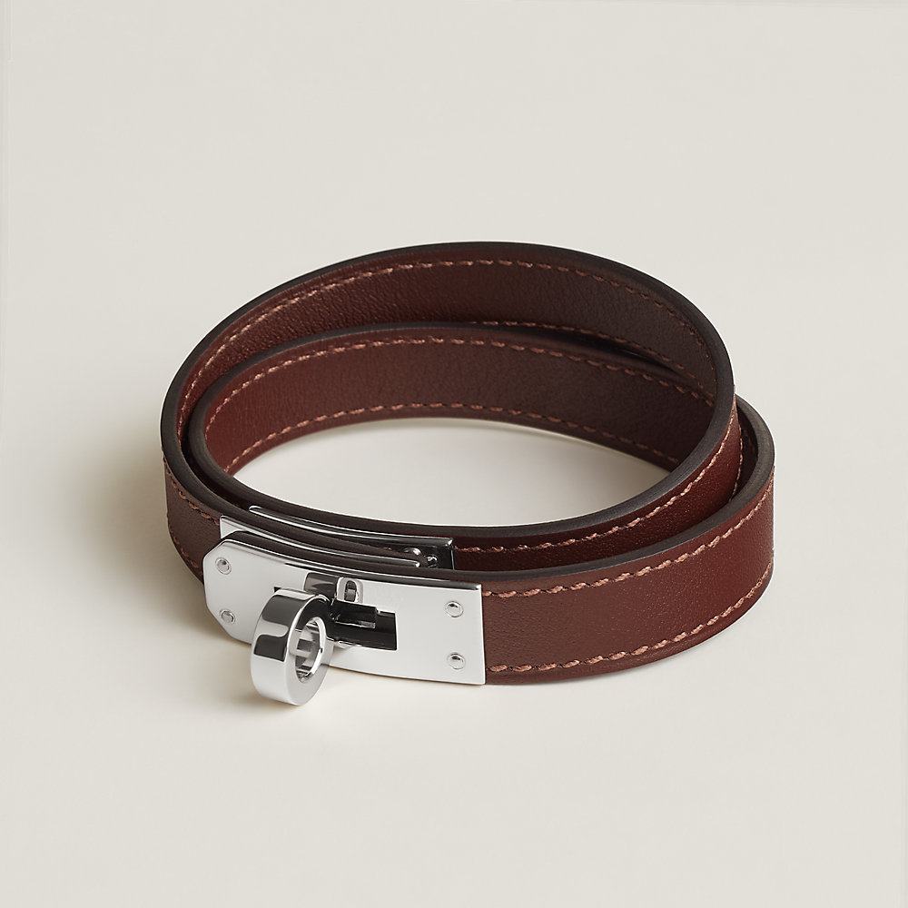 アクセサリー HERMES Rare Kelly Double Brown Bracelet Mini Kelly Double Tour bracelet | Hermès USA