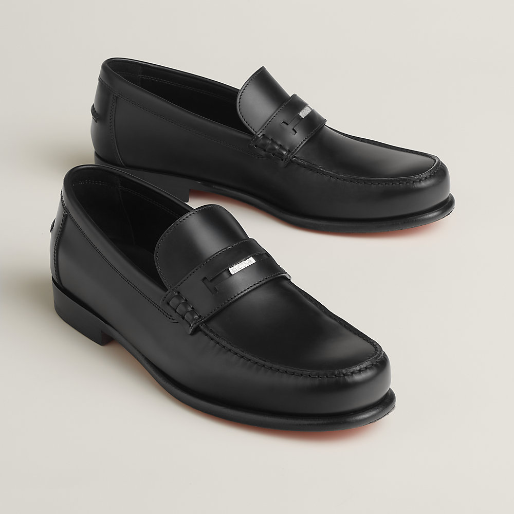 HERMES 新作 モカシン 上品 ローファー 本革レザー 黒 Kristian Kristian loafer | Hermès Mainland China