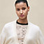 “L'Enseigne du Sellier”纽扣山羊绒开衫, 视图: 图片：产品佩戴, worn, 当前为第4张（共6张）