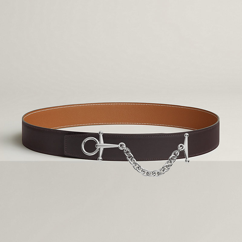 Lad belt buckle & Reversible leather strap 38 mm