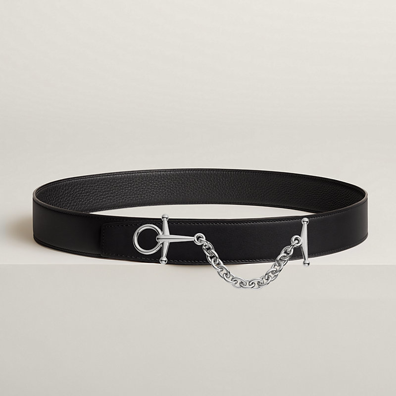 Lad belt buckle & Reversible leather strap 38 mm
