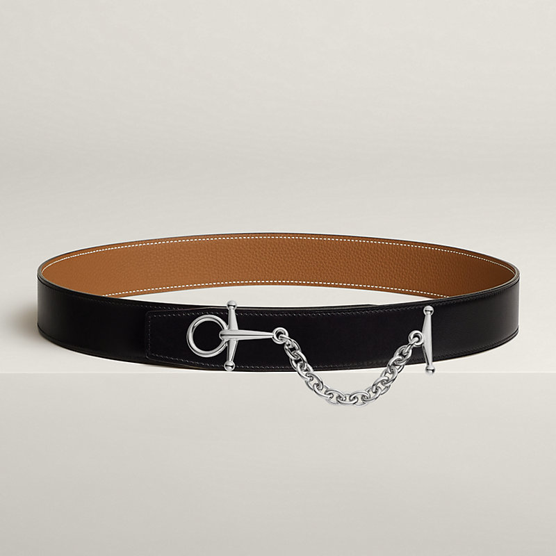 Lad belt buckle & Reversible leather strap 38 mm