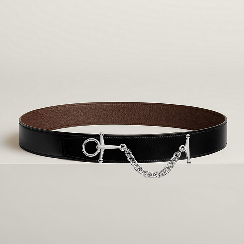 Lad belt buckle & Reversible leather strap 38 mm