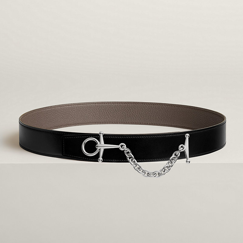 Lad belt buckle & Reversible leather strap 38 mm