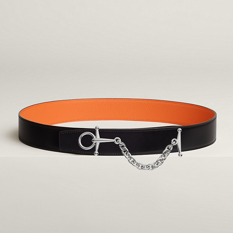 Lad belt buckle & Reversible leather strap 38 mm