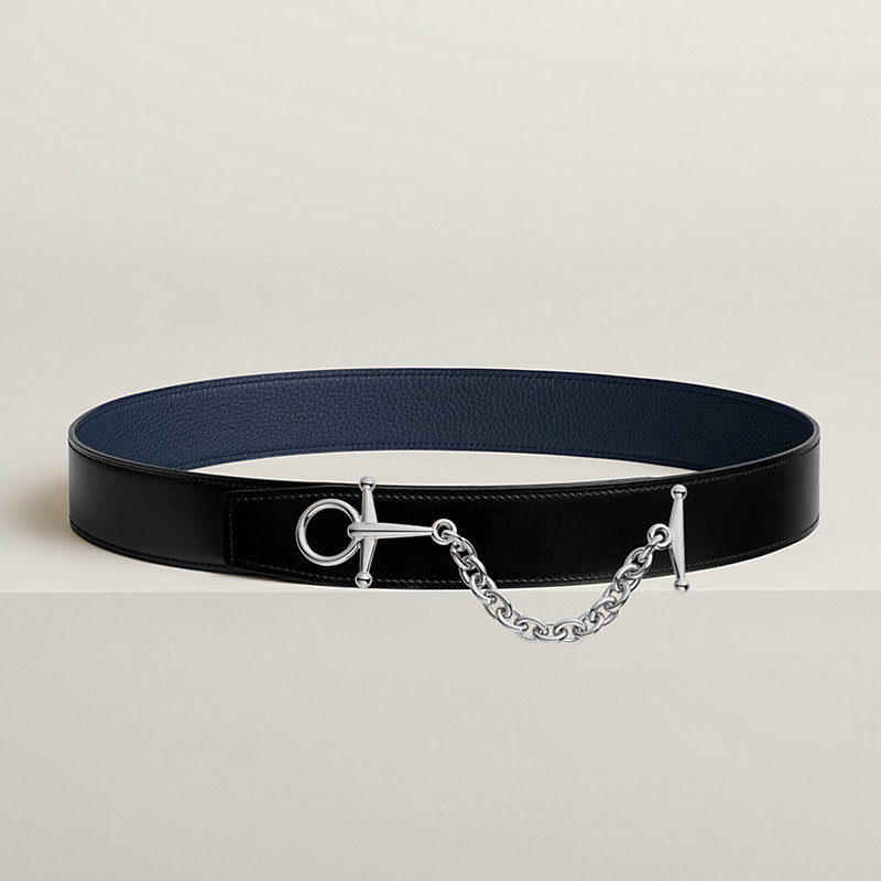 Lad belt buckle & Reversible leather strap 38 mm