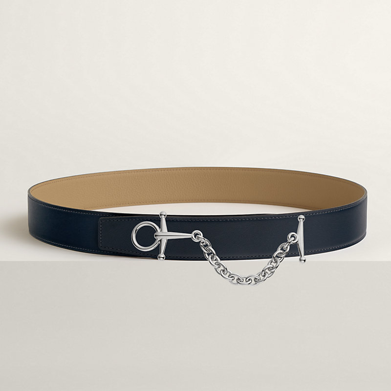 Lad belt buckle & Reversible leather strap 38 mm