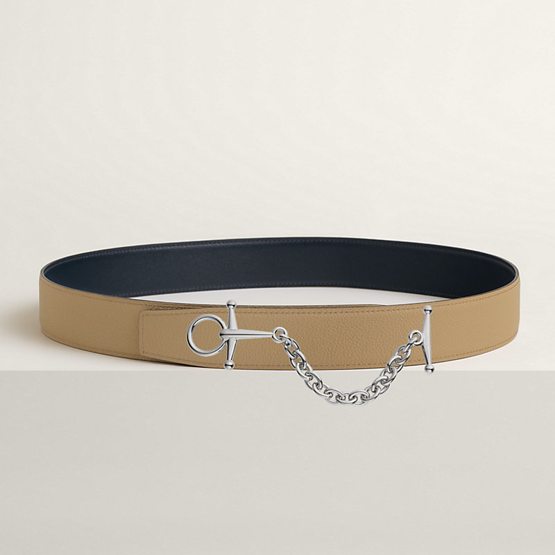 Lad belt buckle & Reversible leather strap 38 mm