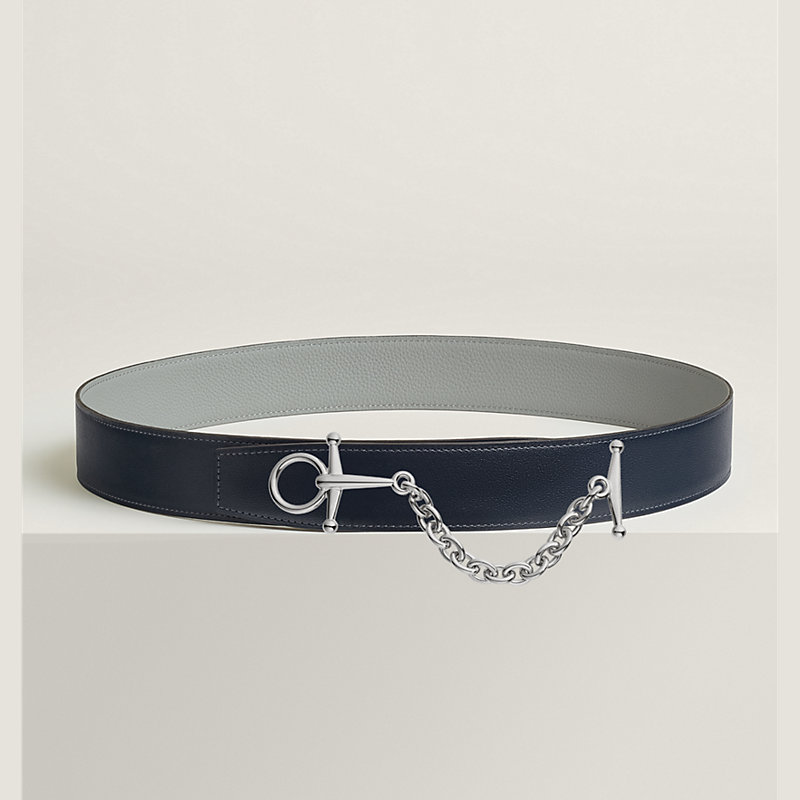 Lad belt buckle & Reversible leather strap 38 mm