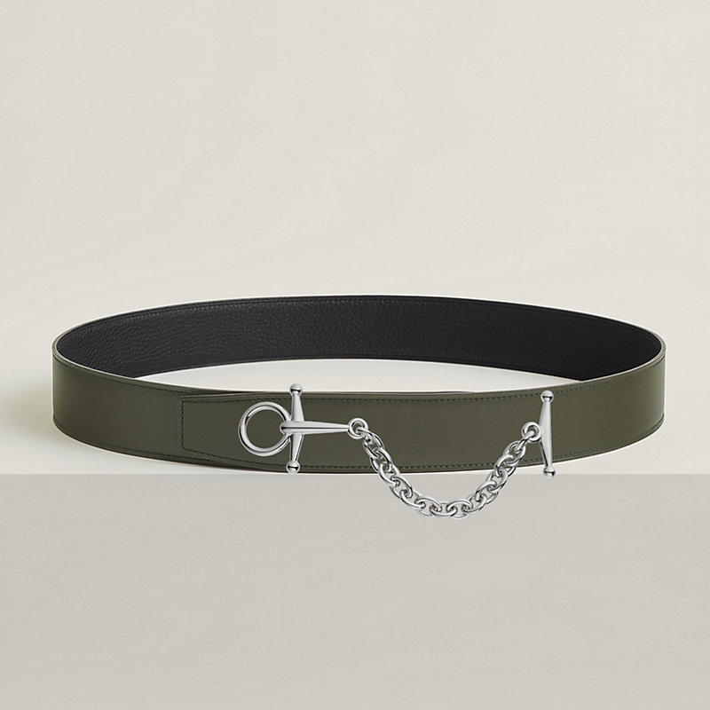 Lad belt buckle & Reversible leather strap 38 mm