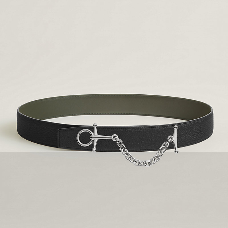 Lad belt buckle & Reversible leather strap 38 mm