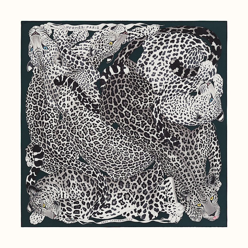 hermes lazy leopardess scarf