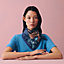 Le Jardin des Peintres scarf 70, View: Worn, worn, view 2 of 3