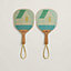 View: front, Les Cabanes set of 2 beach rackets