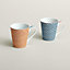View: front, Les Cabanes set of 2 herringbone mugs