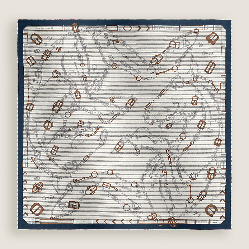 Les Chevaux Dechaines Transat embroidered shawl 140