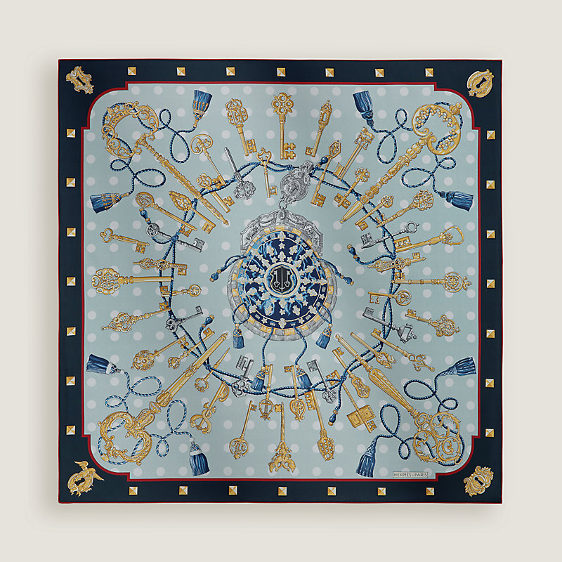 Les Cles double face scarf 90, View: , view 4 of 7