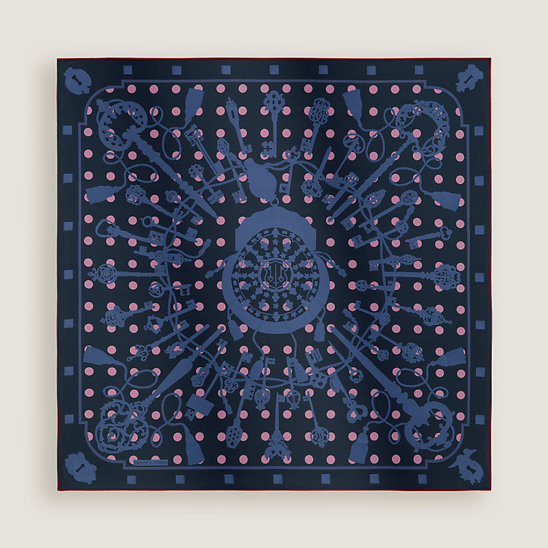 Les Cles double face scarf 90, View: , view 5 of 7