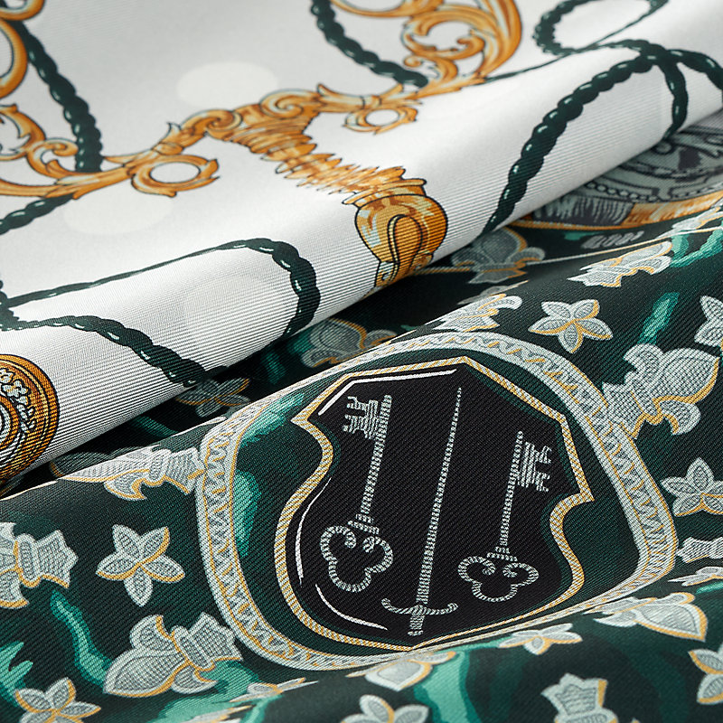 Les Cles double face scarf 90, View: , view 6 of 7